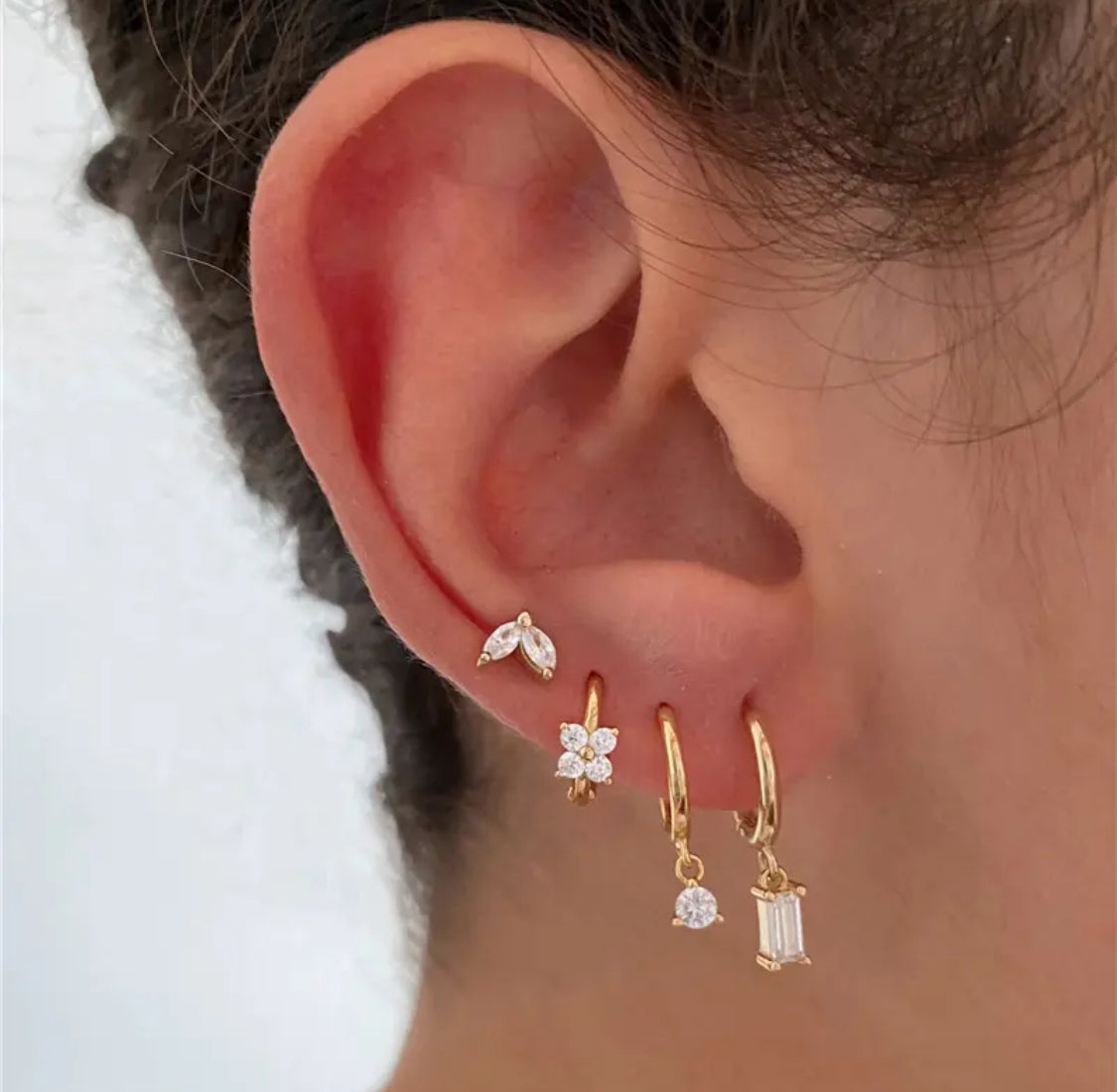 Sterling Silver Casie Earrings Set
