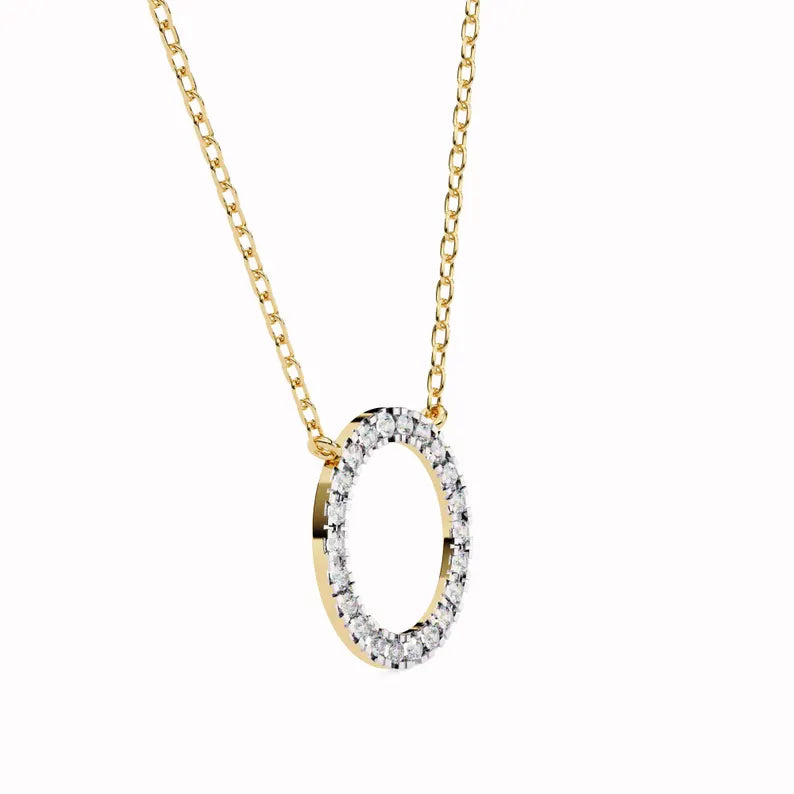 Diamond Halo Necklace