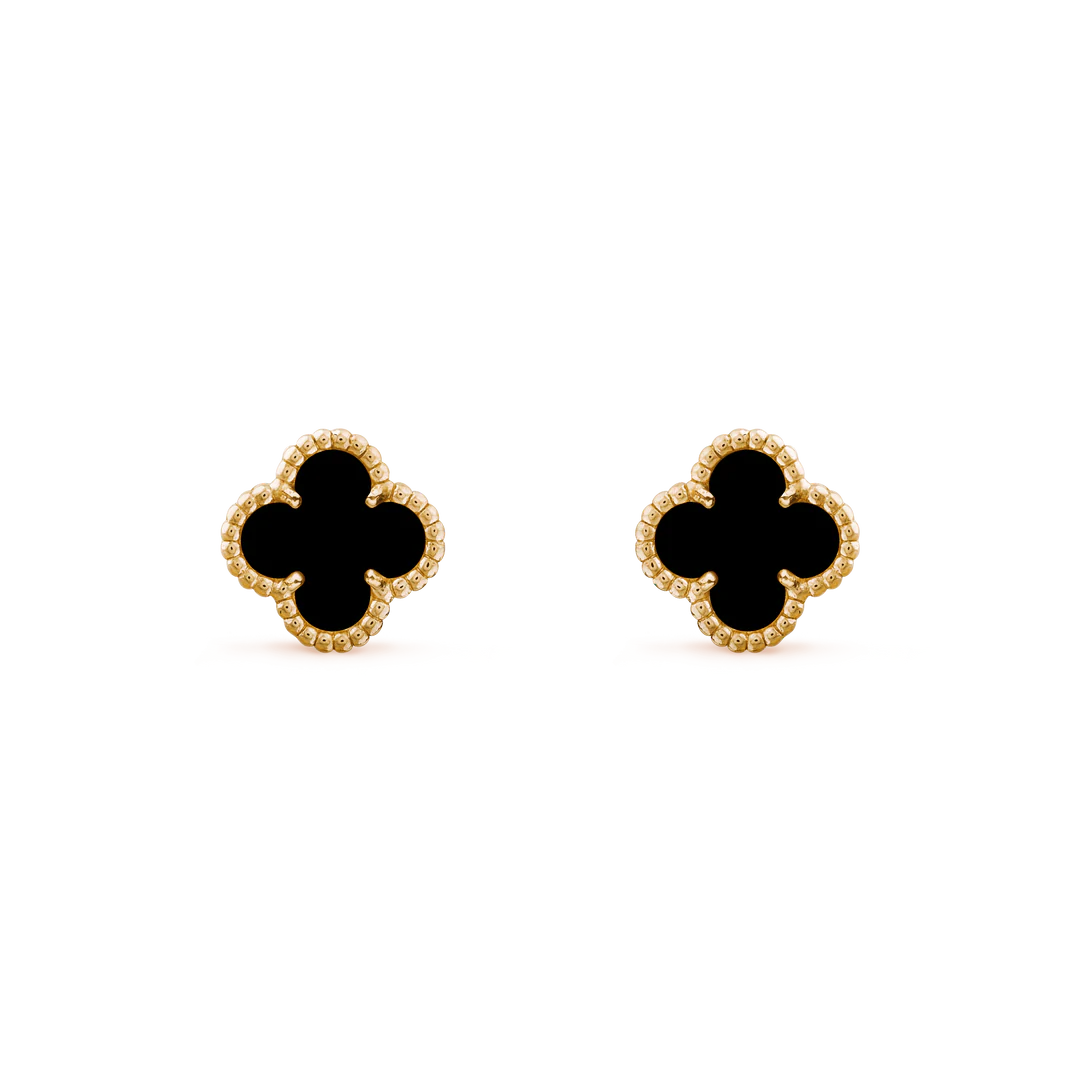 Black Clover Stud Earrings