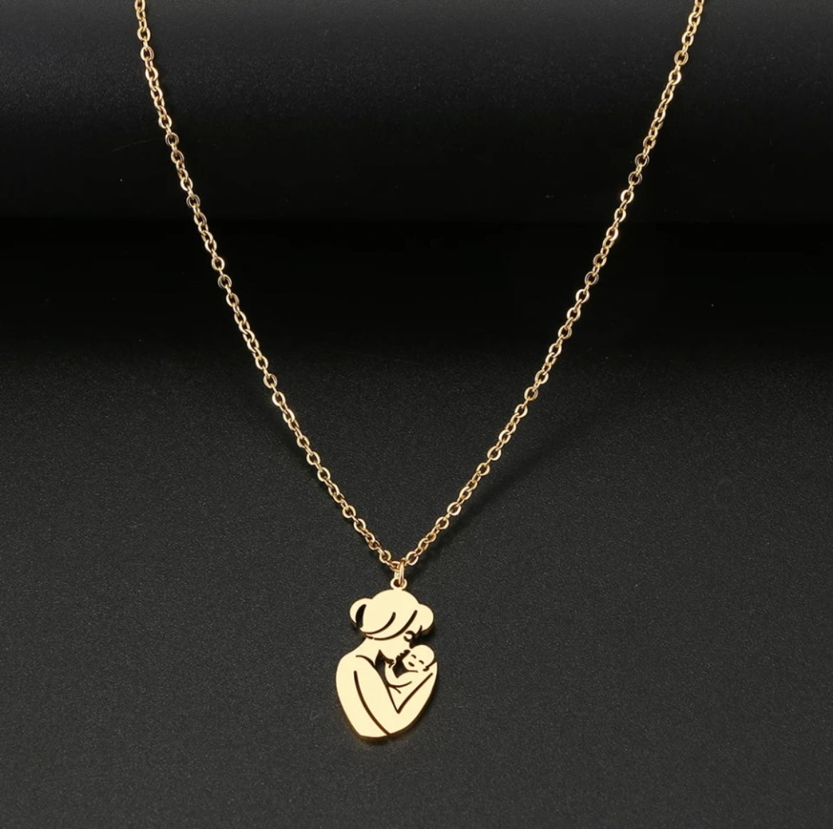 Mom & Baby Embrace Necklace