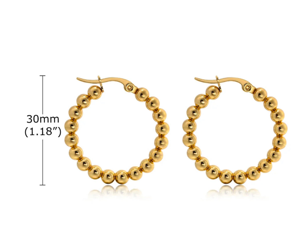 Beaded Hoops