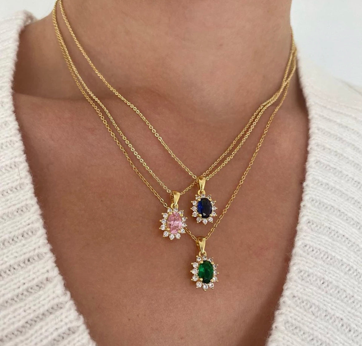 Sapphire Diamond Necklace