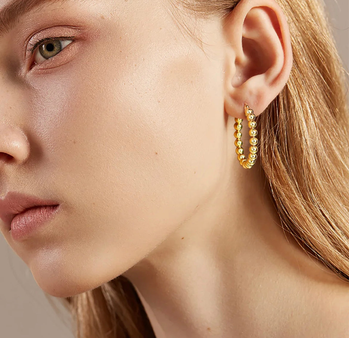 Beaded Hoops