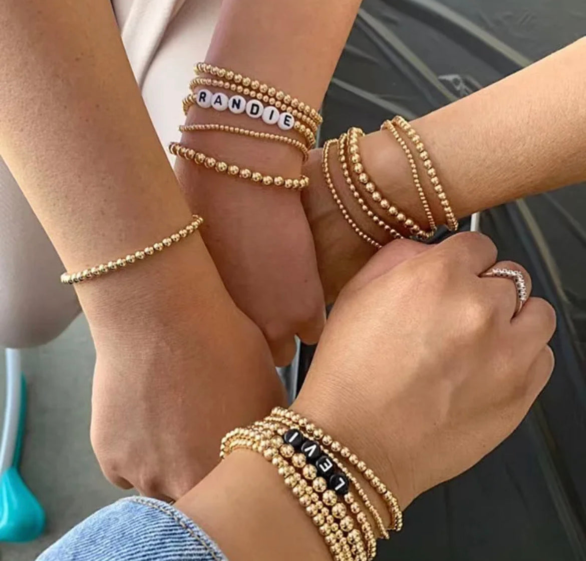 Gold Beaded Bracelet