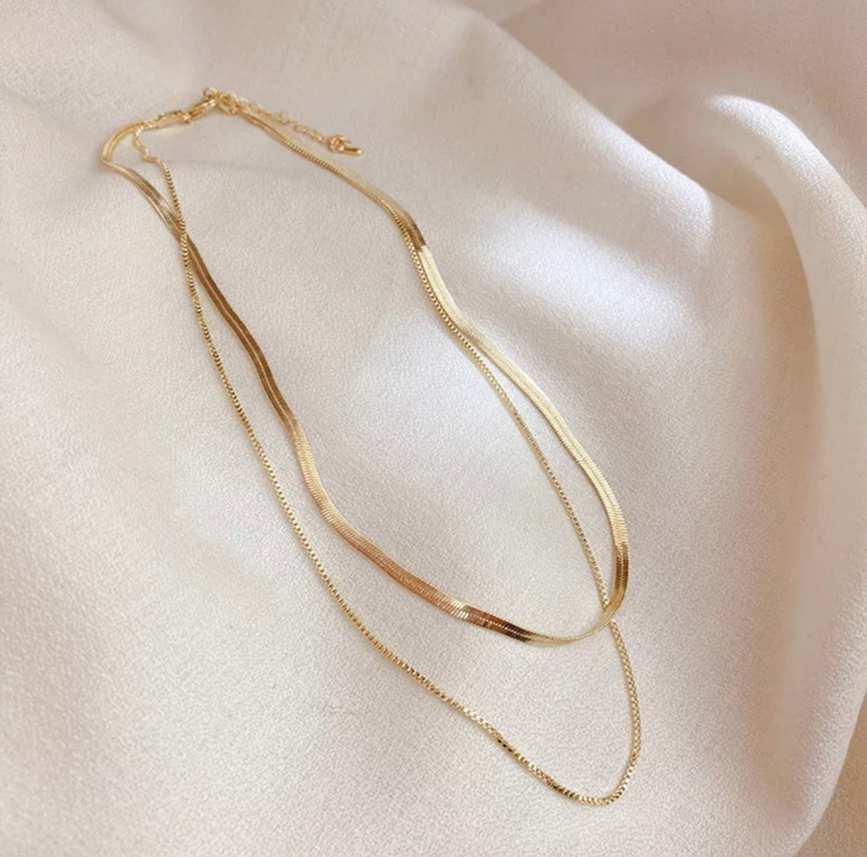 Layered Herringbone Necklace