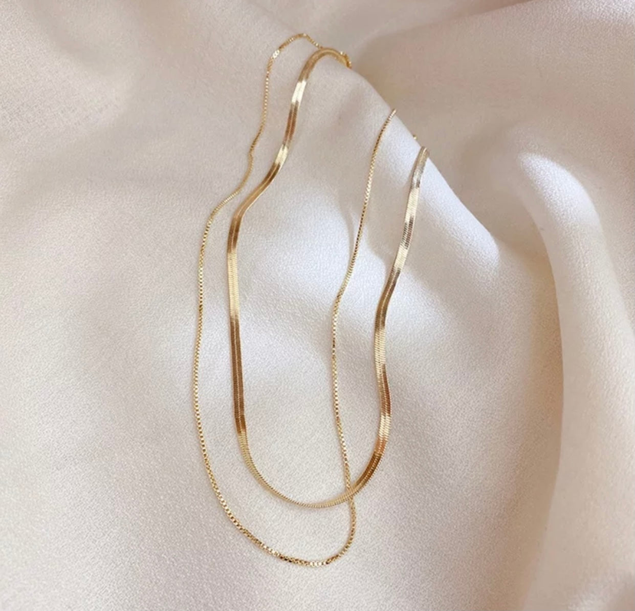 Layered Herringbone Necklace