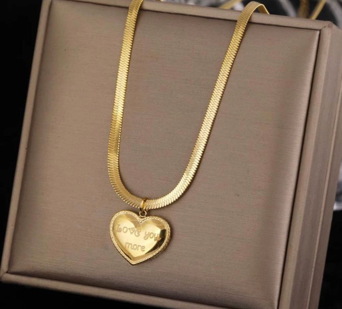 'Love You More' Pendant Necklace