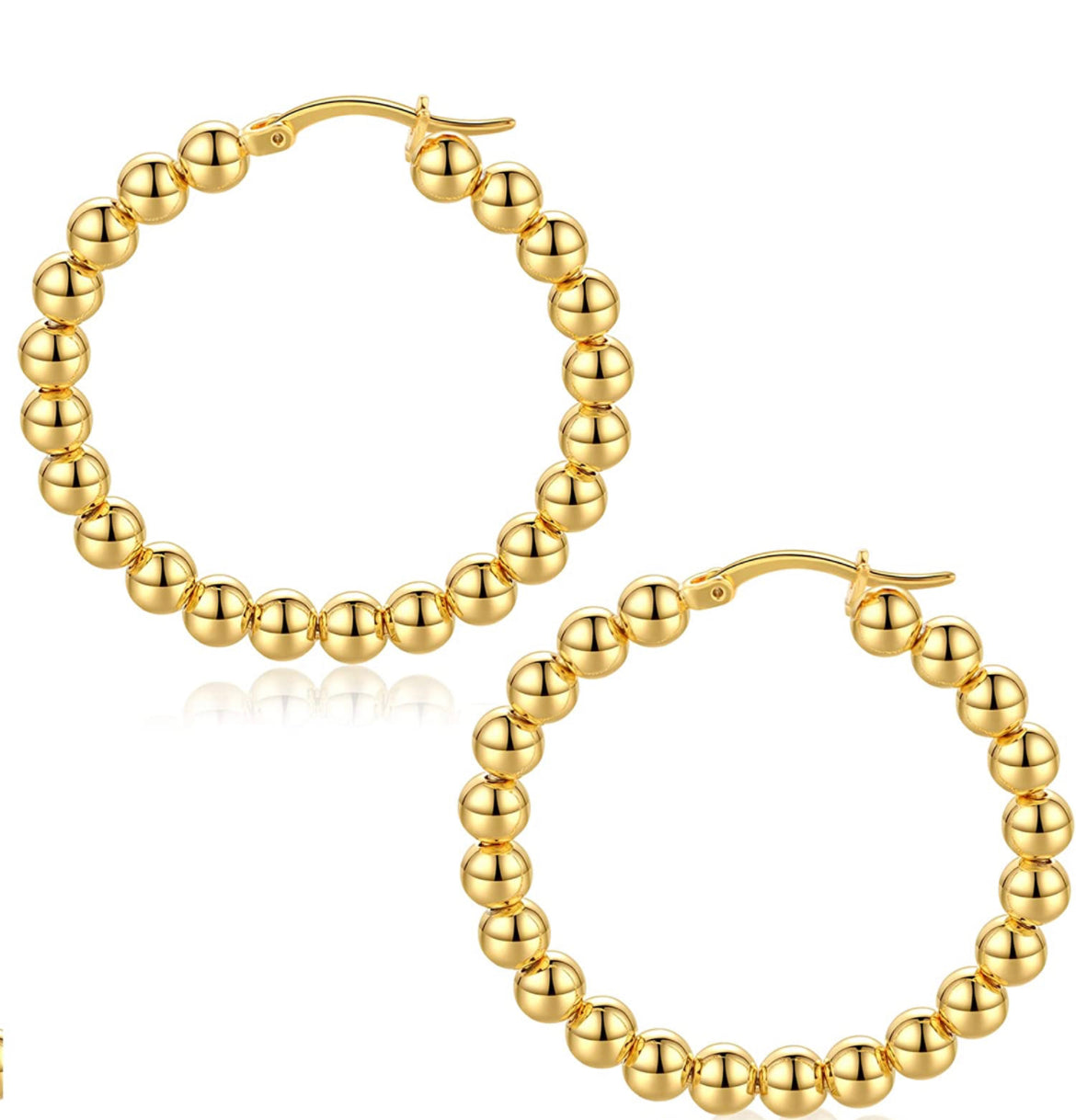 Beaded Hoops