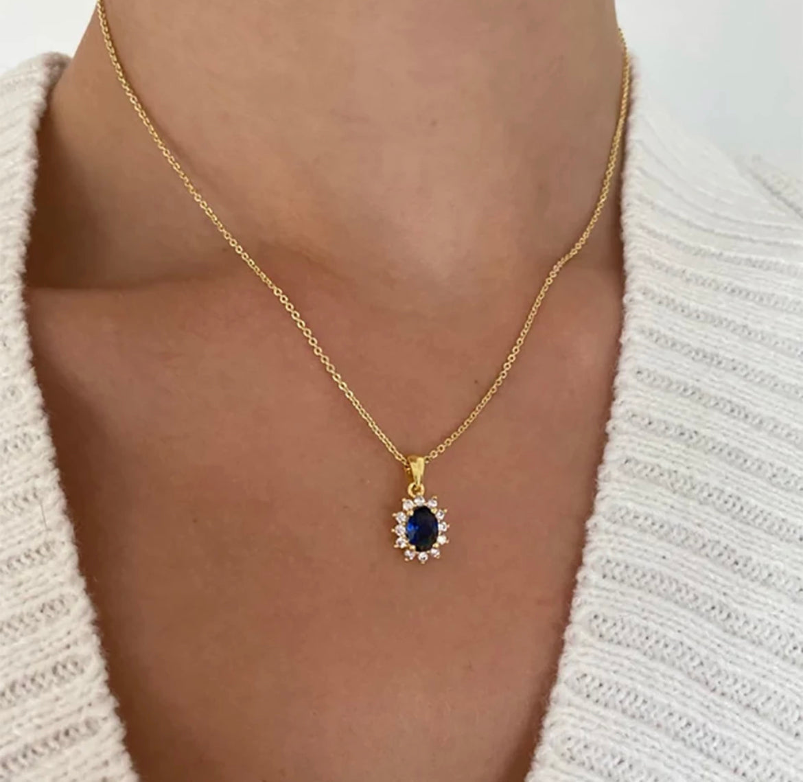 Sapphire Diamond Necklace