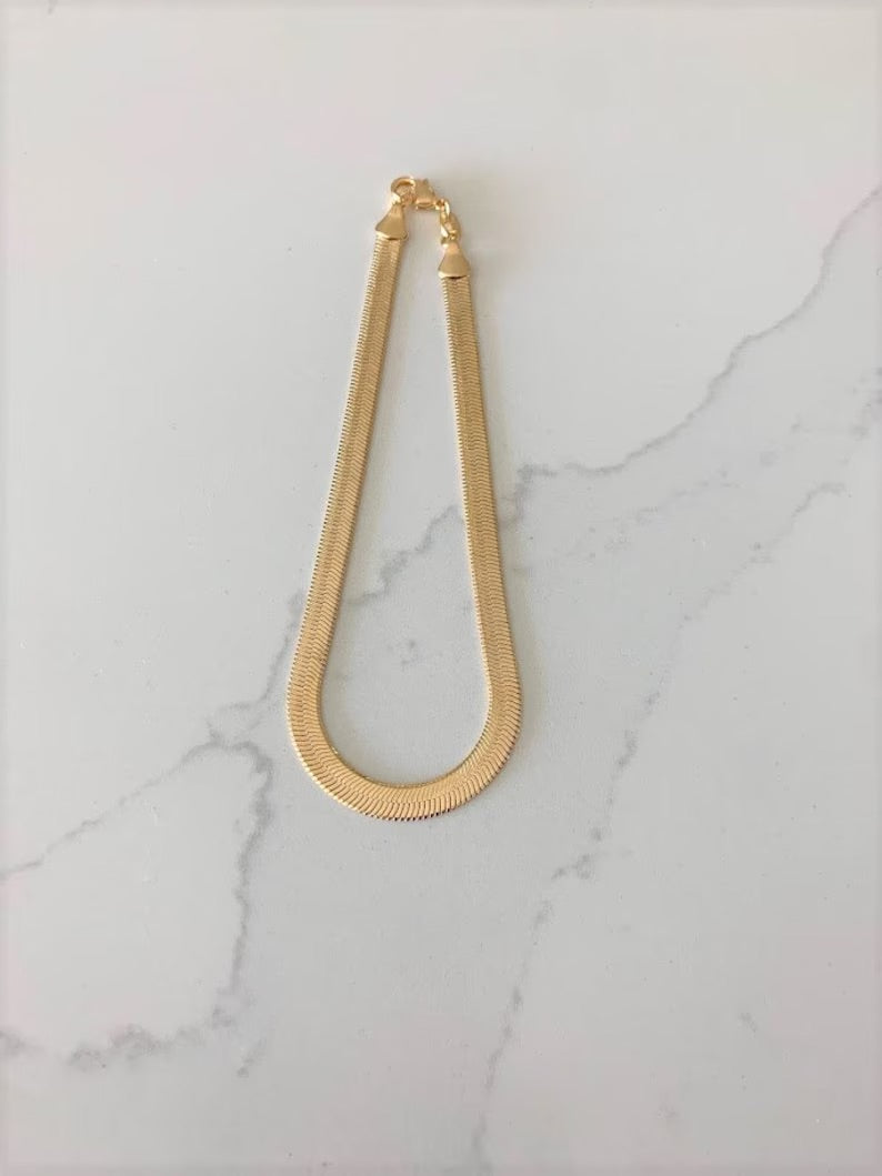 Nysa Herringbone Anklet
