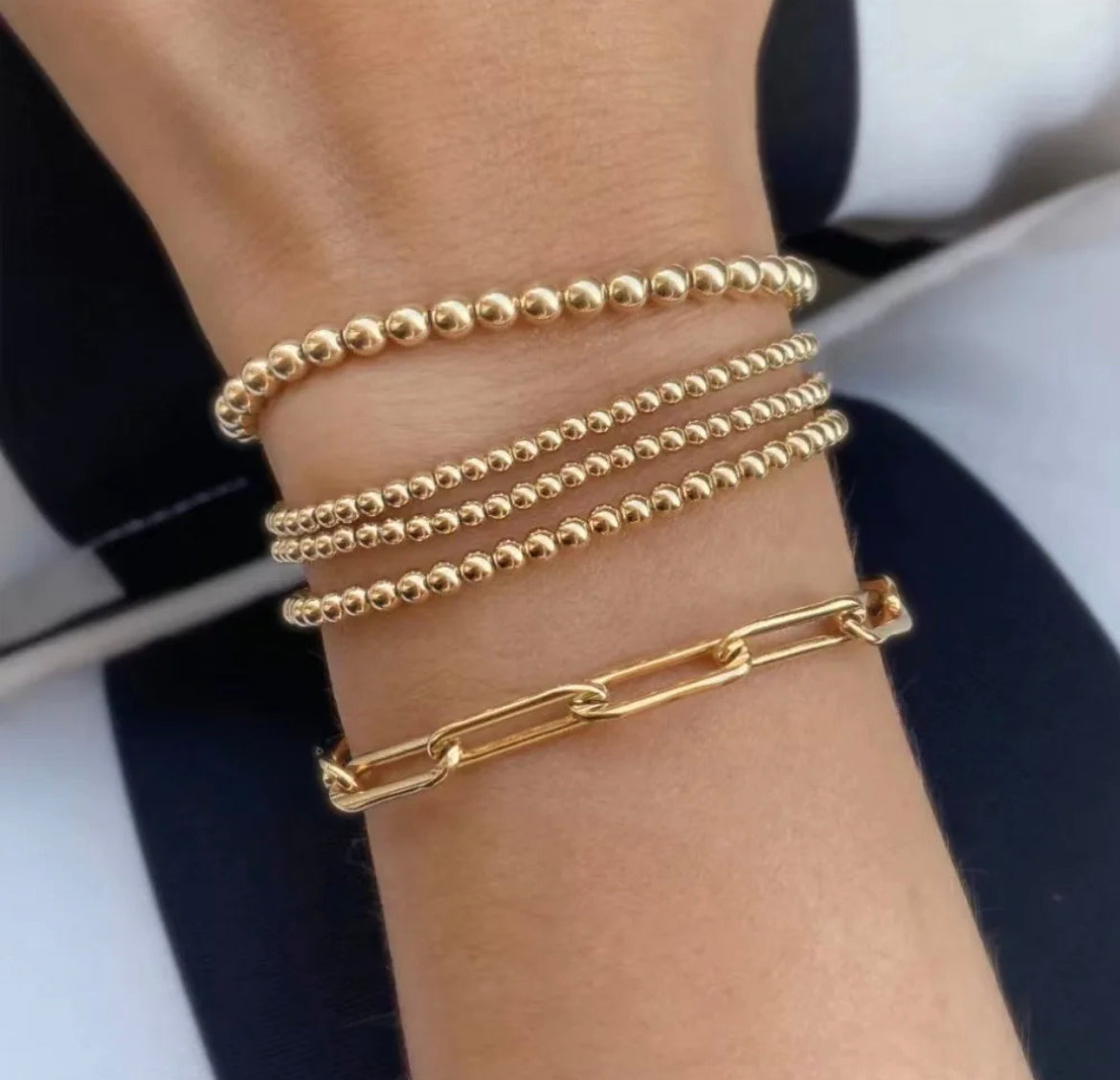 Gold Beaded Bracelet