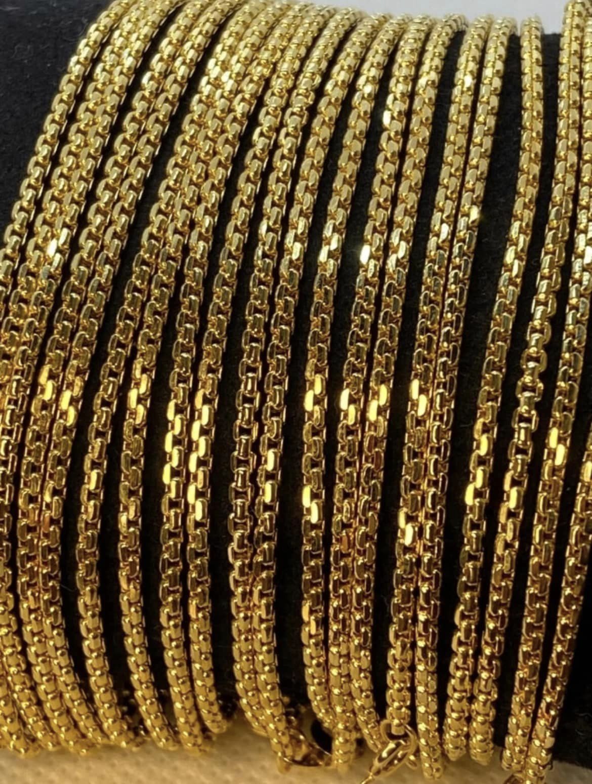 18k Box chain Necklace