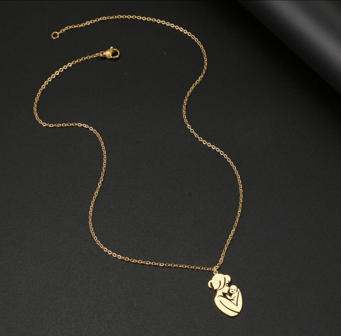 Mom & Baby Embrace Necklace