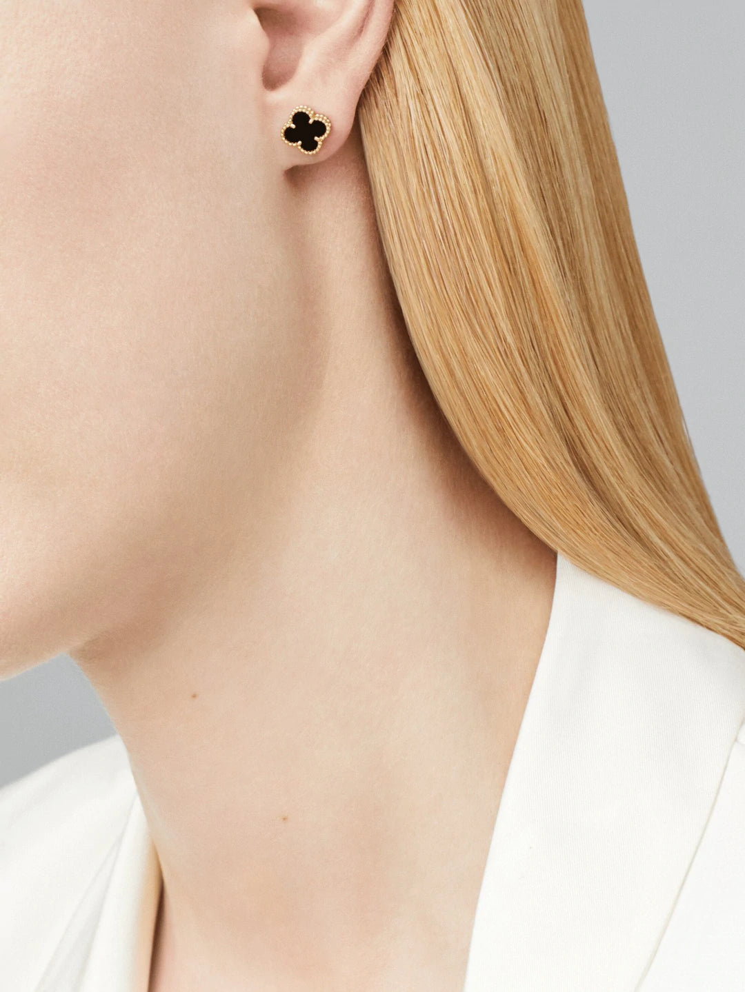 Black Clover Stud Earrings