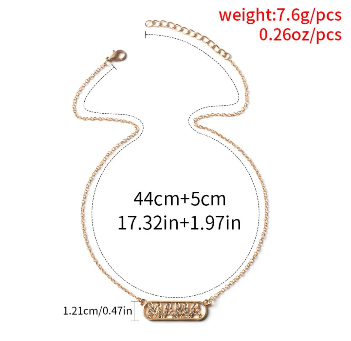 Mama Name Plate Necklace