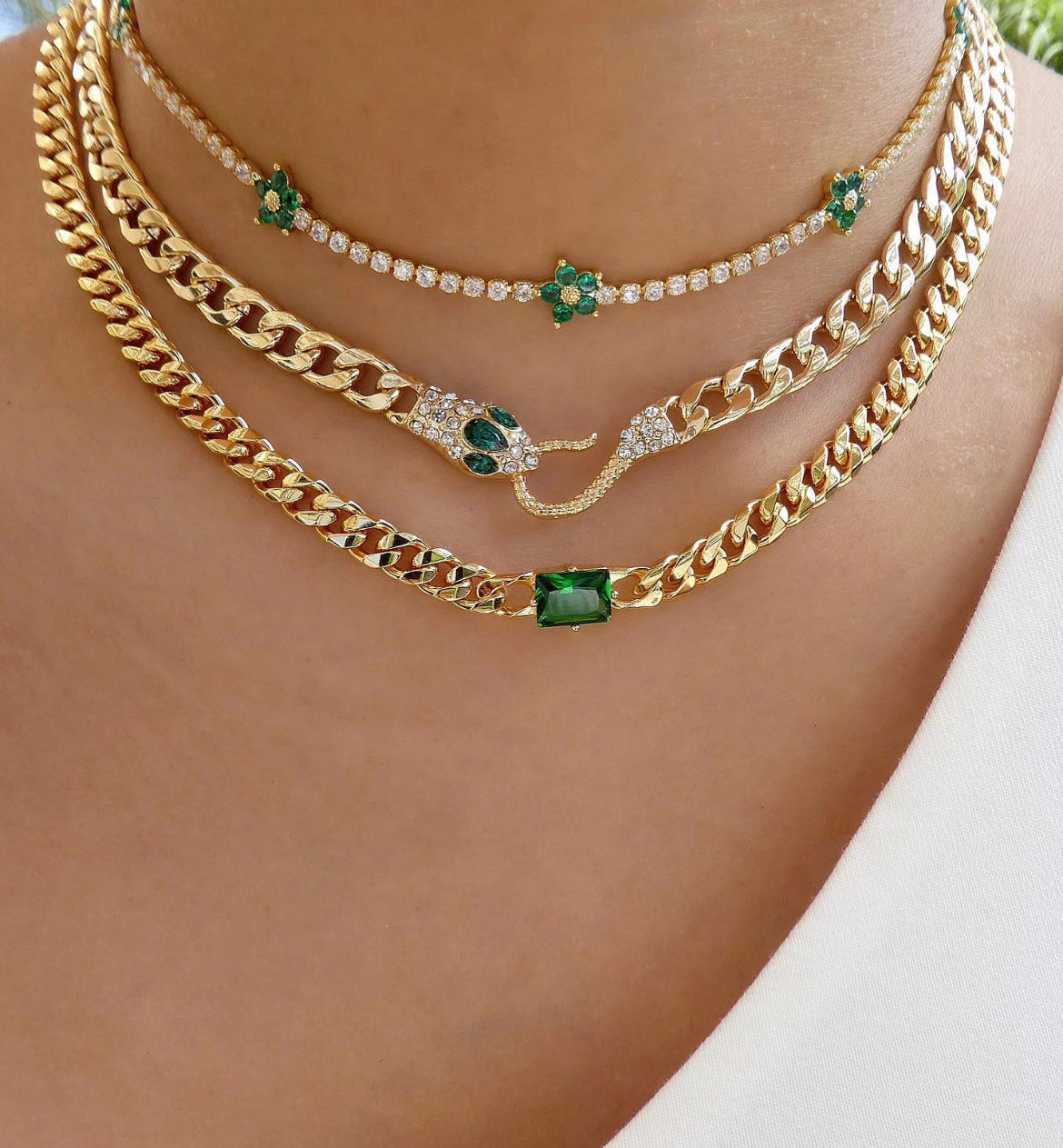 Emerald Panther Necklace