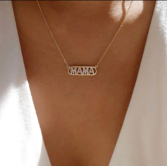 Mama Name Plate Necklace