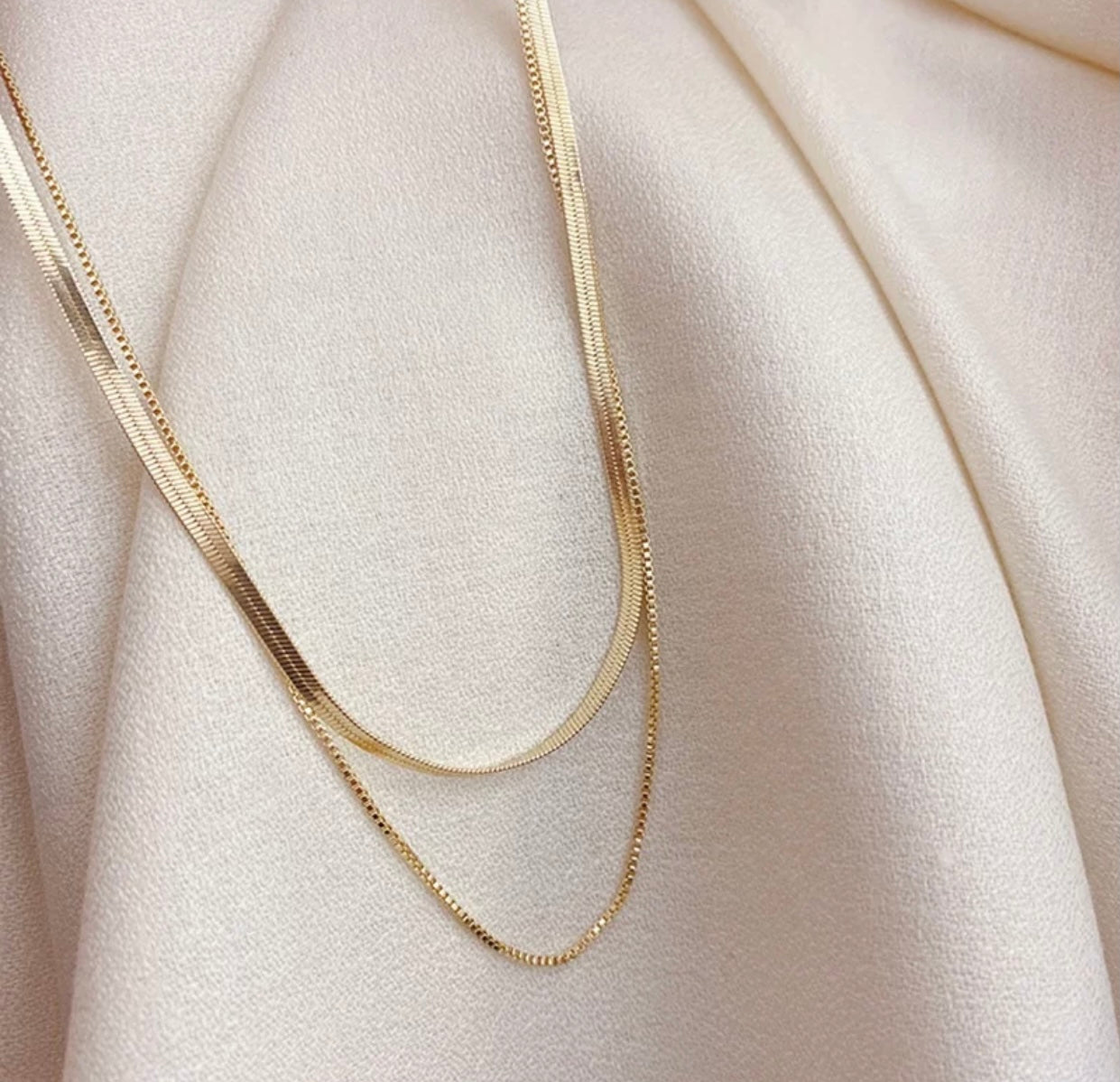 Layered Herringbone Necklace