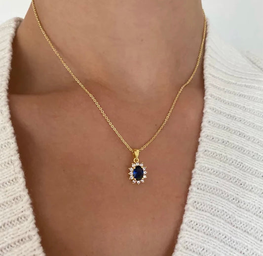 Sapphire Diamond Necklace