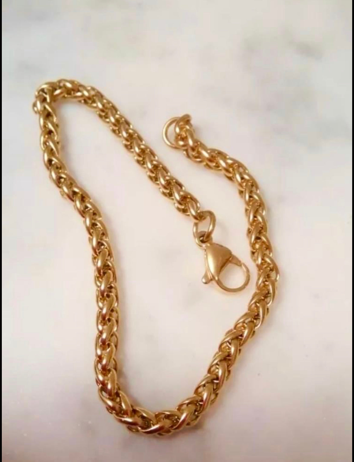 18k Wheat Braided Bracelet