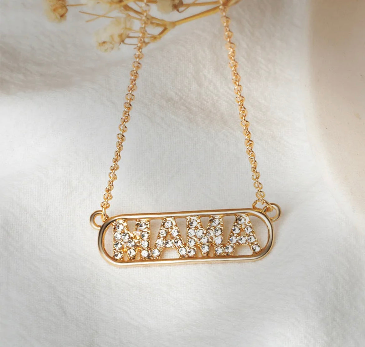 Mama Name Plate Necklace
